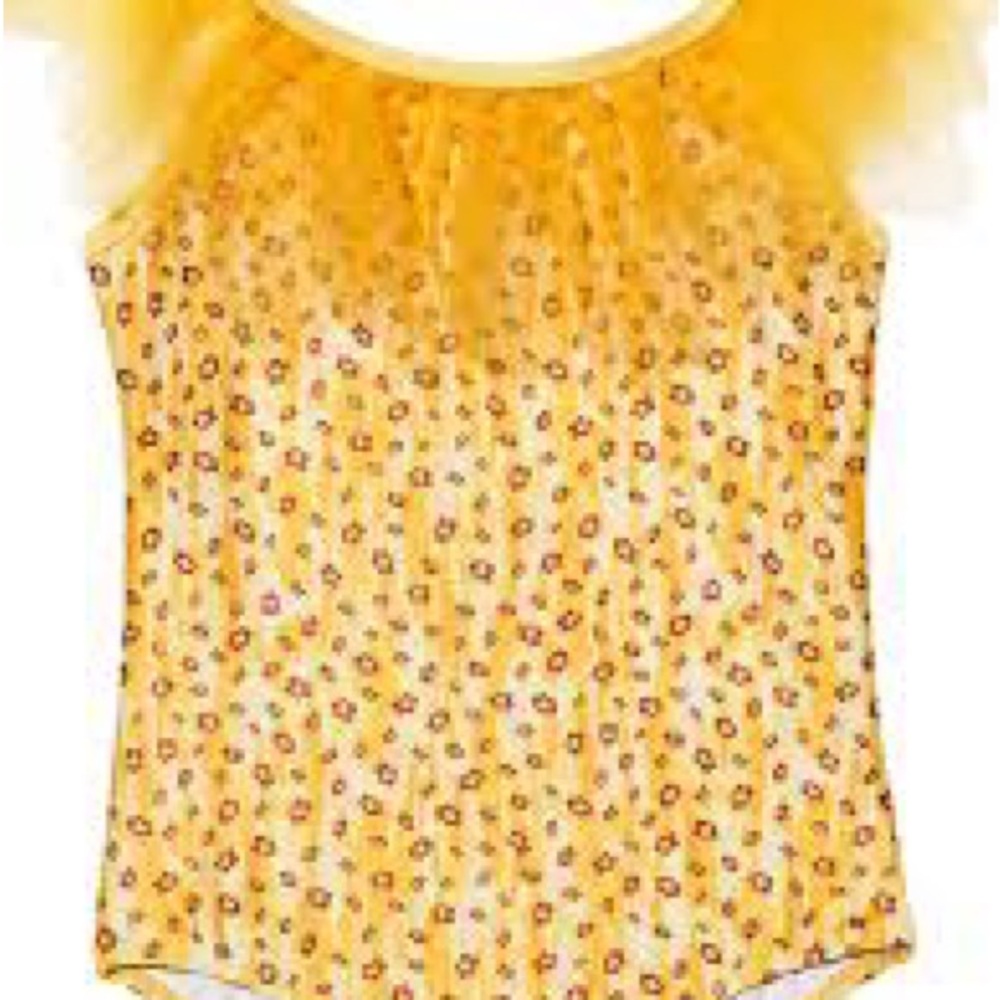 Tutu Du Monde Yellow Floral Kids Swim One Piece